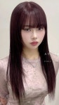 레드바이올렛 염색, 긴머리 슬릭컷