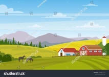 Horses in summer fields and pastures. Country landscape with mountains background. #Sponsored , #A… | 목장