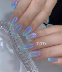 “人気🧊🫧    #うるうるネイル #nail #ネイル #オーロラネイル #クリアネイル #clearnails #젤네일 #네일 #아트 #클리... 