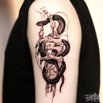 Snake Blackwork Tattoo 뱀 블랙워크 타투