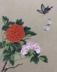 부산화실/부산채색화/공필화/부산취미미술/한국화/부산그림배우기 : 네이버 블로그 - 2020 | 한국의 미술, 붉은 꽃, 모란 그림