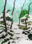 [기초 풍경수채화] 숲 길 - 수채화 과정 : 네이버 블로그 | 풍경 수채화, 자연 그림