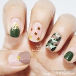 곰신들을 위한 네일? 카모플라쥬 밀리터리 네일! 조금은 색다른 셀프네일을 찾다보니 카모플라쥬 패던으로 별5개랑 꽃스티커도... 