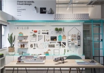 RIGI design christens chic office space in downtown shanghai | 인테리어, 인테리어 디자인, 실내 건축