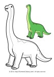 브라키오사우루스 공룡색칠공부프린트-Brachiosaurus