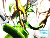 오이_스쿱_목걸이_가죽_오이기초디자인 - 2020 | 오이