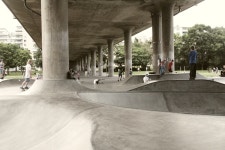Great skate park below bridge in Stockholm | 갤러리