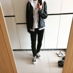 실버블랙진(silverblackjin) | #흰티 #그루브라임 #후드집업 #자라 #라이더자켓 #페이탈리즘 #블랙진 #마크4 #실버링 #너무좋아하는 #룩 #출근룩 #oo...