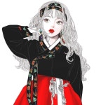 부족하고 게으른 그림 예쁘게 봐주셔서 고맙습니다#낙서#그림#일러스트#black#한복#생활한복
