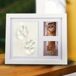 Pfotenabdruck-Set Für Hunde Oder Katzen Mit Bilderrahmen Zum Zum Gedanken – Hochwertiger Fotorahmen Aus Holz, Ein... 