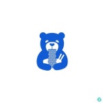 곰 국수 로고 일러스트 ai 다운로드 download bear noodle logo 패키지에 있는 핀