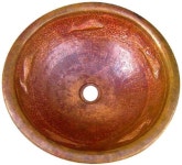Mexican Round Copper Bathroom Sink | 목욕탕