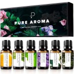 Essential oils by PURE AROMA 100% Pure Therapeutic Grade Oils kit- Top 6 Aromatherapy Oils Gift Set [Video] | Essential oil set... 