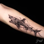 Shark blackwork tattoo 상어 블랙워크 타투 홍대타투