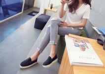 주문폭주gray destroyed-skinny  13560