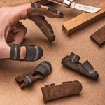 Leather Finger Guards | 가죽 작업, 나무 조각, 공예 패턴