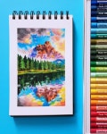Scenery,landscape,drawing,oilpastels,clouds - 2020 | 오일 파스텔 드로잉, 풍경 그림, 유성 파스텔