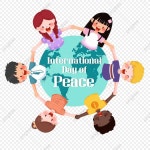 축하로 둘러싸인 국제 평화로운 사람들 일러스트, 세계, 평화, 아이 PNG 일러스트 및 PSD 이미지 무료 다운로드 - Pngtree