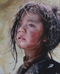 Aura - Liu Yunsheng (刘云生)s ART | 수채화 초상화, 초상화 그리기, 얼굴 그림