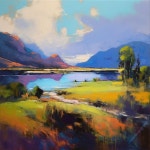Loch Shiel, Highlands in summer | Scotland | Expressionism | Painting | Art Print | 310005_2 Highland Summer Vivacity: An... 