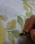Pin page #민화수업 #문선영 #민화그리기 #민화  #모란도  수업을 하다보면 학생분들이 너무힘들어하는 잎맥그리기.. 꽃그림들의 기초이면서 제일... 