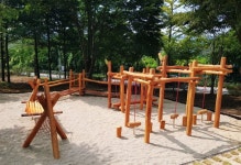 아까시 놀이시설, 건너기 놀이기구와 해먹! 음봉 초등학교 병설유치원 아까시 놀이기구! - 2024 | 야외활동, 야외, 목재