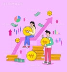 유토이미지 | 재테크_MZ세대 금융투자 벡터 일러스트