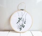 Romantic embroidery hoop art ) Contemporary decor for Your home )   Size wood hoop 18 cm ( 7 inches) Embroidery stitched on 100... 