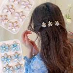 Rhinestone Decorative Small Flower Shaped Hair Side Clips Cute Hair Barrettes For Women And Girls Wear - 2024 | 작은 꽃, 헤어, 꽃