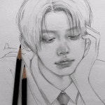 연준 그림 | 연필 그림, 연필 드로잉, 투모로우바이투게더 연준