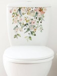 1개 PVC 변기 뚜껑 현대 꽃 패턴 변기 뚜껑 데칼 가정 1pc PVC Toilet Lid Decal, Modern Flower Pattern Toilet Lid Decal For... 