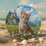 Temu｜1pc 라운드 알루미늄 고양이 & 성 캐슬 사인 8x8인치... 테마 장식, 방, 정원, 휴일용 – CT01529 Pin on 15 Шилов картины