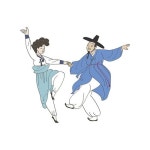 유토이미지 | 조선건강_춤추는 벡터 일러스트