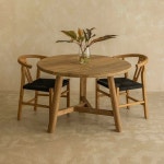 작은언니네가구점 on Instagram: “재입고 소식입니다. 뉴러스틱 라운드테이블 1100 입니다. 3~4인용 테이블로 사용추천드리구요.... 