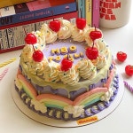 Pin page Instagram의 부산케이크✴︎서면케이크님: “🌈🍒☁️🎉” | Cool cake designs, Cake design, Desserts