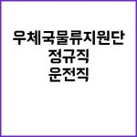 (재)우체국물류지원단 정규직 안정된 직장! 우체국 운전직 지원하세요! | 대구진