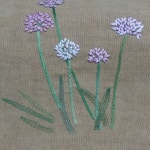 #flower hand embroidery #두메부추꽃 #야생화자수