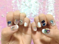 디안네일(dian nail) | Instagram의 Dianna Kim님: “It’s my new nail!!! So shiny!!!I luv it!!! 😍😍🤩🤩🤩💋💋💋. . . . #nail #nailart...