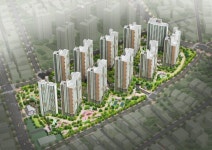 BAENGNYEONSAN SK VIEW IPARK birds eye view / Apartment design in Seoul city - 2022 | 아파트