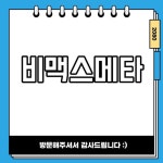 비맥스메타 가격 효능 후기