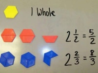 Fractions with shapes | 수학, 교육