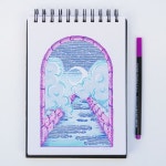 Mayleemouse on Instagram: “Hidden Path - Doodling around with markers and liners 💖” | 색연필 그림, 일러스트레이션, 그림