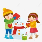 겨울 일러스트 눈사람 남성과 여성 눈싸움, 눈덩이 클립 아트, 따뜻한 옷을 입다, 아름다운 PNG 일러스트 및 PSD 이미지 무료 다운로드 - Pngtree
