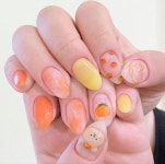 bear and tangerine korean nail design bear and tangerine korean nail design | 네일
