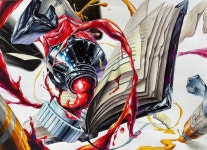 상연T 물감,책 수업작~ㅋ