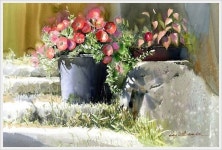 신종식 화백의 색 맑은 수채화 그림