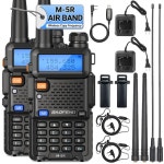 1/2 Baofeng M-5R 8W 5W 에어 밴드 워키 토키 무선 복사 주파수 장거리 VHF UHF UV-5R 휴대용 AM 햄 양방향 라디오