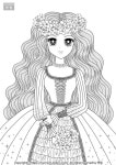 화관을 쓴 예쁜 공주 그림 색칠하기 도안 | Princess beautiful crown coloring page, Korean hanbok coloring pages, Adult... 