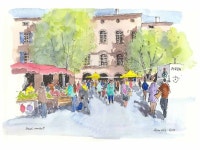 좋아요 287개, 댓글 5개 - Instagram의 Allan Kirk(@tarnincolour)님: Revel Market, Saturday  #drawing #sketchbook... 