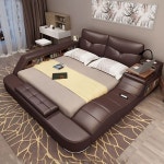 Source 뜨거운 판매 다기능 마사지 정품 가죽 침대 on m.alibaba.com en 2022 | Lit de luxe, Chambre à coucher chic, Lit design